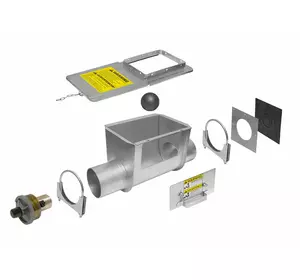 Розвантажувач на одну кормолінію, для труби ø75 мм Розвантажувач на одну кормолінію, для труби ø75 мм