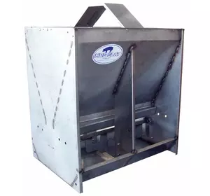 Годівниця для сухого / вологого корму, серія Platinum з ніпелями, 2-стороння, 6 кормомест (3х2) Годівниця для сухого / вологого корму, серія Platinum з ніпелями, 2-стороння, 6 кормомест (3х2)