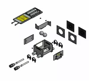 Розвантажувач на дві кормолінії, для труби ø55 мм Розвантажувач на дві кормолінії, для труби ø55 мм
