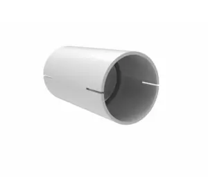 Муфта 89/90 мм з ПВХ, з затискним роз'ємом, біла Муфта 89/90 мм з ПВХ, з затискним роз'ємом, біла