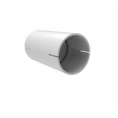 Муфта 89/90 мм з ПВХ, з затискним роз'ємом, біла
